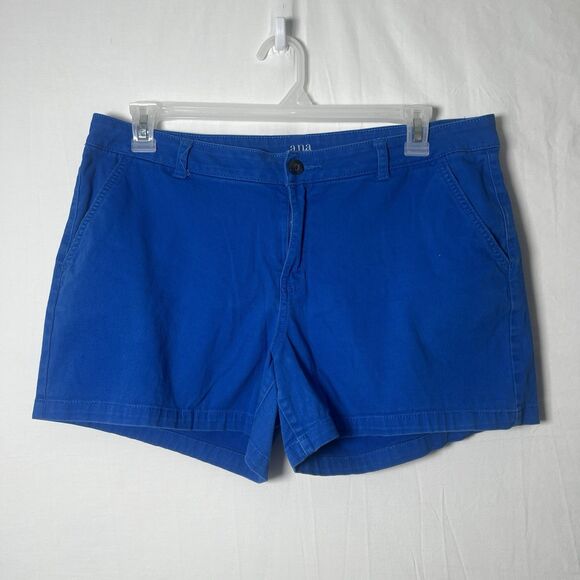 Lot Of 2- Old Navy 4’ Size 16 Twill Shorts Blue & Tan Casual Vacation Comfort - Picture 2 of 7